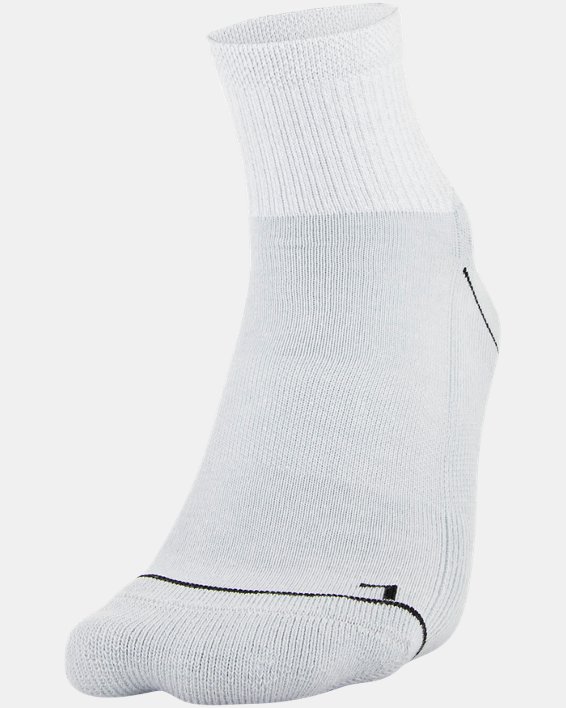 Men's UA Phenom Quarter – 3-Pack Socks, Black, pdpMainDesktop image number 8